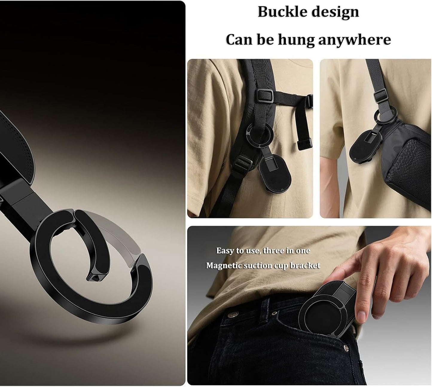 🔥 3-in-1 Suction Magnetic Phone Holder