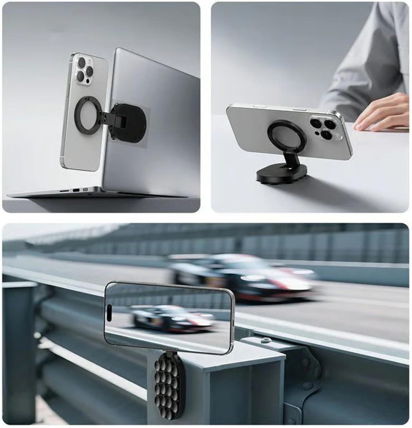 🔥 3-in-1 Suction Magnetic Phone Holder